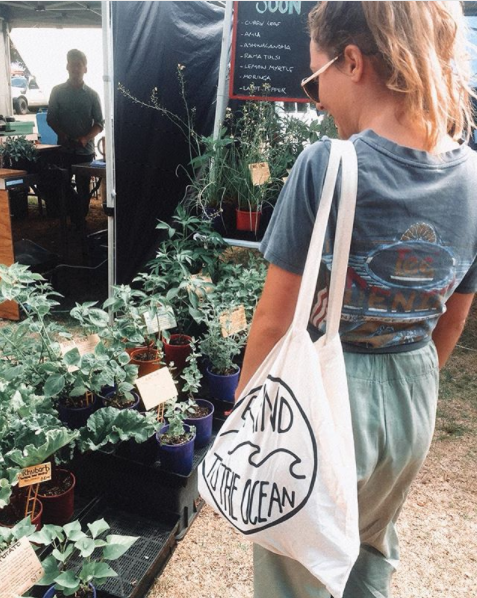 *Pre Order* Organic Cotton Tote Bag (in Sky Blue or Black)
