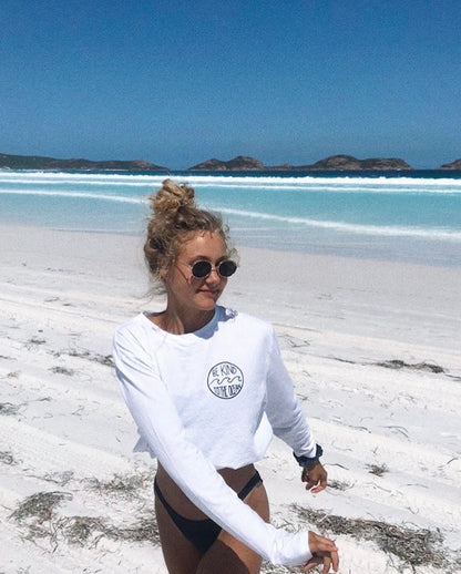 "Be Kind To The Ocean" Organic White Long Sleeve