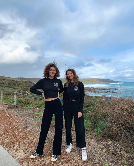 "Be Kind To The Ocean" Organic Black Long Sleeve