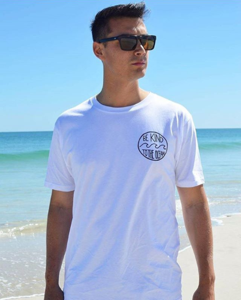 "Be Kind To The Ocean" Organic White T-Shirt